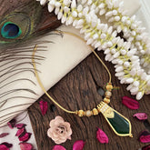 Vriksham Green Stone Traditional Kerala Palakka Pendant Neckpiece-G17263